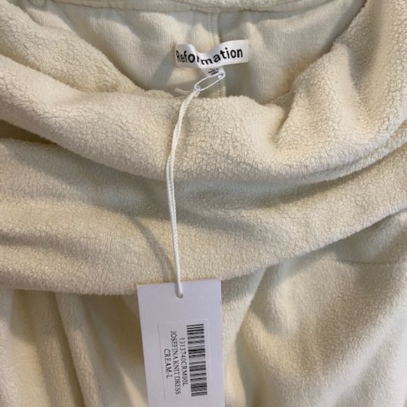 Reformation Ivory Knit off-the-shoulder Dress - Picture 3 of 5